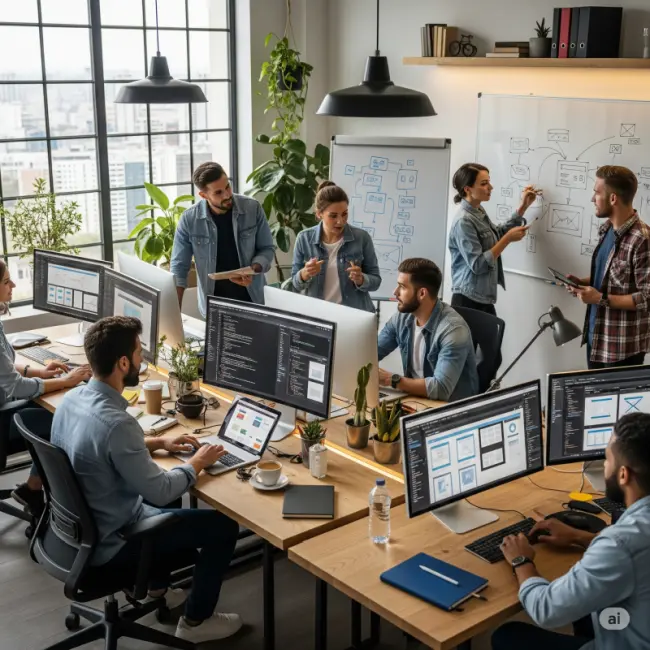 WebDeveloper.com.my team collaborating on custom website planning for Malaysian business clients